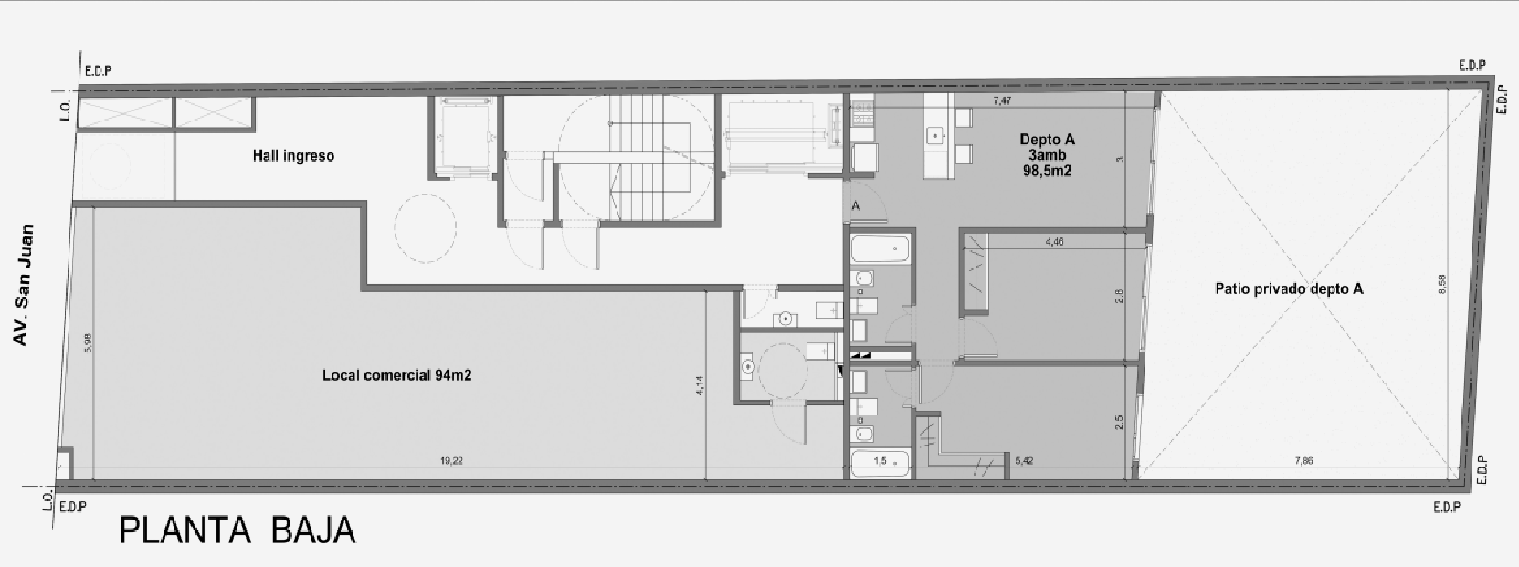 Plano Planta Baja Boedo
